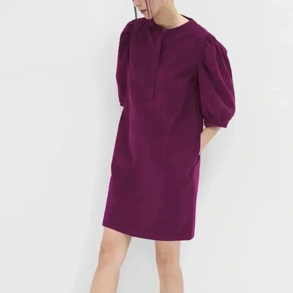 GAP Corduroy Puff Sleeve Mini Dress NWT - Picture 2 of 3